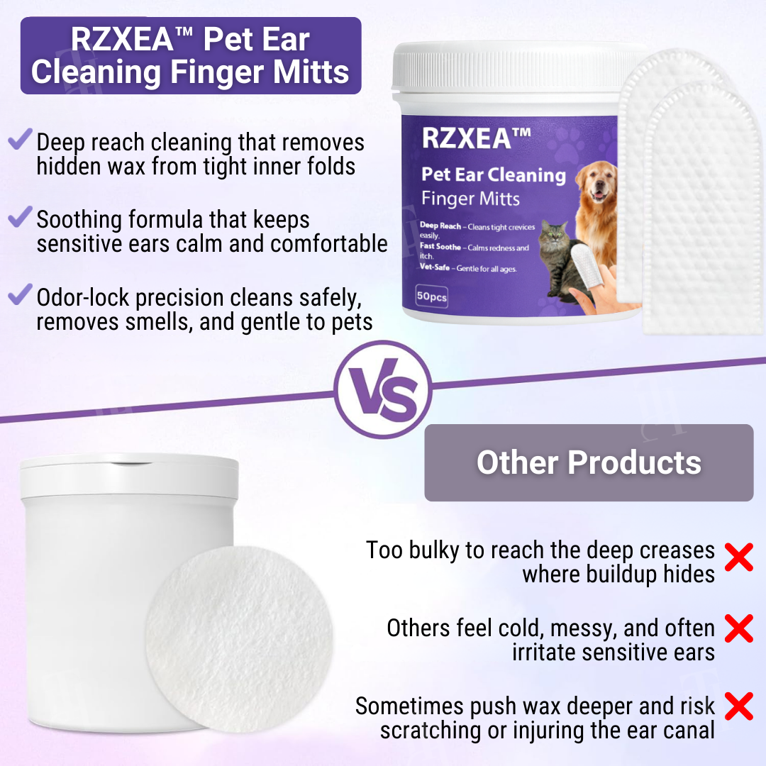 RZXEA™ Pet Ear Cleaning Finger Mitts